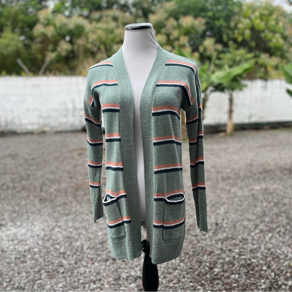 SO Multi-Colored Striped Cardigan